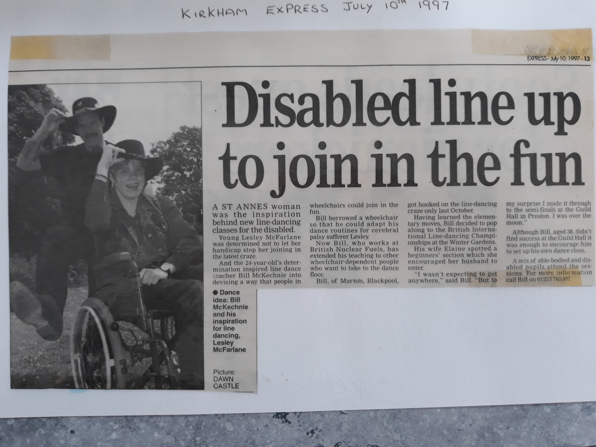 A review from activity organiser at De Brook Lodge Care Home in Manchester for William McKechnie alias Wild Bill
