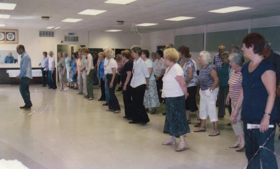 Teaching Line Dancing for the Former Mayor of Whitnash